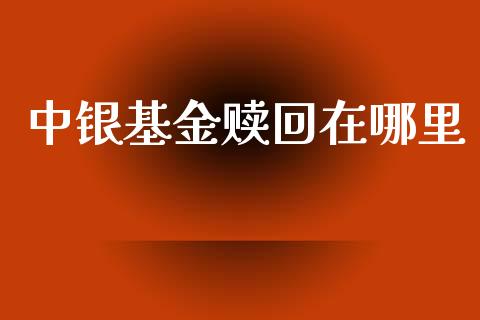 中银基金赎回在哪里_https://wap.yjjixie.cn_证券市场_第1张