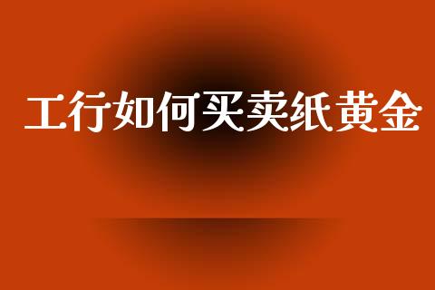 工行如何买卖纸黄金_https://wap.yjjixie.cn_保险理财_第1张
