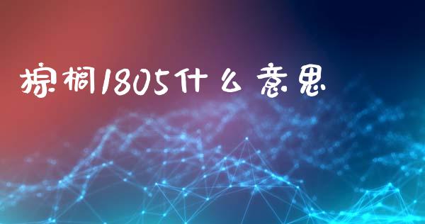 棕榈1805什么意思_https://wap.yjjixie.cn_港股行情_第1张