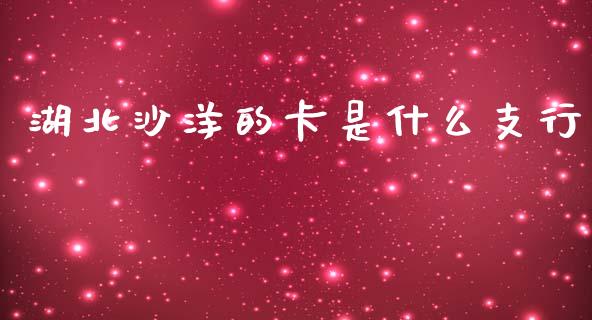 湖北沙洋的卡是什么支行_https://wap.yjjixie.cn_港股行情_第1张