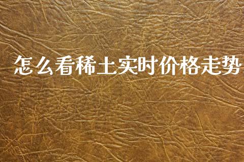 怎么看稀土实时价格走势_https://wap.yjjixie.cn_保险理财_第1张