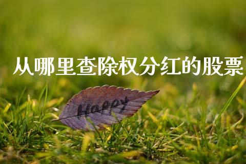 从哪里查除权分红的股票_https://wap.yjjixie.cn_保险理财_第1张