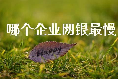 哪个企业网银最慢_https://wap.yjjixie.cn_保险理财_第1张