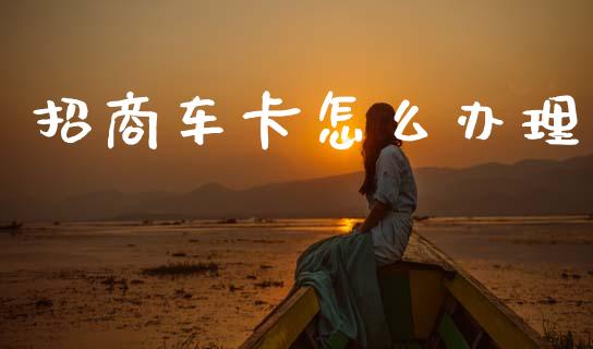 招商车卡怎么办理_https://wap.yjjixie.cn_港股行情_第1张