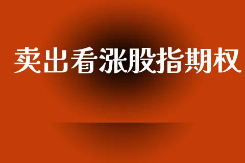 卖出看涨股指期权_https://wap.yjjixie.cn_保险理财_第1张