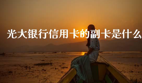光大银行信用卡的副卡是什么_https://wap.yjjixie.cn_证券市场_第1张