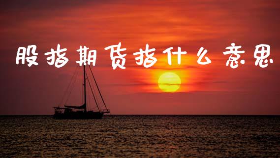 股指期货指什么意思_https://wap.yjjixie.cn_证券市场_第1张