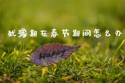 犹豫期在春节期间怎么办_https://wap.yjjixie.cn_证券市场_第1张