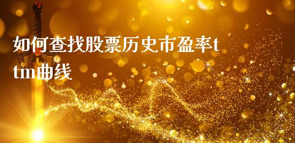 如何查找股票历史市盈率ttm曲线_https://wap.yjjixie.cn_保险理财_第1张