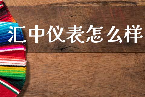 汇中仪表怎么样_https://wap.yjjixie.cn_证券市场_第1张