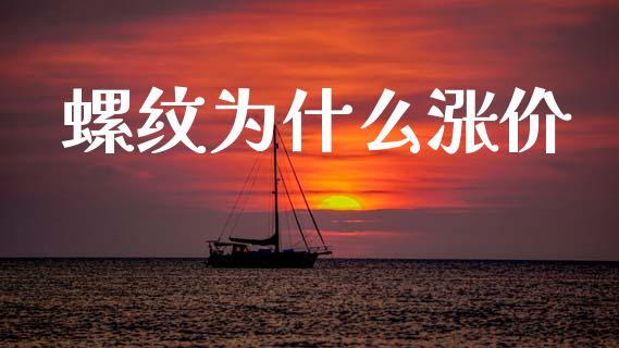 螺纹为什么涨价_https://wap.yjjixie.cn_保险理财_第1张