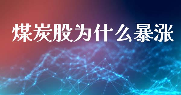 煤炭股为什么暴涨_https://wap.yjjixie.cn_证券市场_第1张
