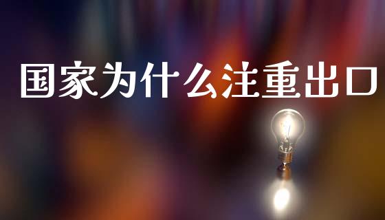 国家为什么注重出口_https://wap.yjjixie.cn_商业资讯_第1张
