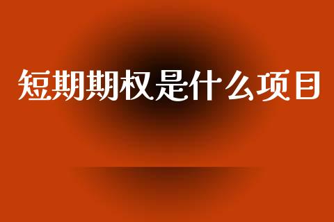 短期期权是什么项目_https://wap.yjjixie.cn_港股行情_第1张
