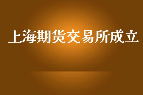 上海期货交易所成立_https://wap.yjjixie.cn_证券市场_第1张
