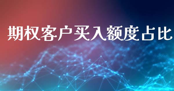 期权客户买入额度占比_https://wap.yjjixie.cn_保险理财_第1张