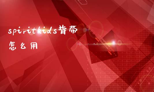 spiritkids背带怎么用_https://wap.yjjixie.cn_保险理财_第1张