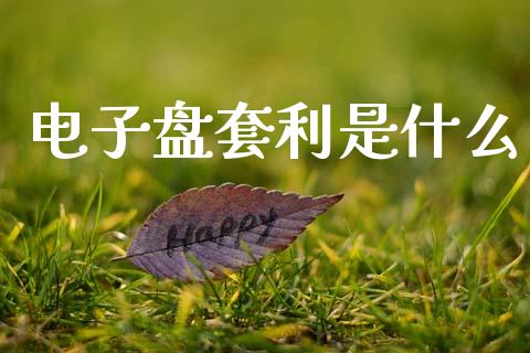 电子盘套利是什么_https://wap.yjjixie.cn_保险理财_第1张