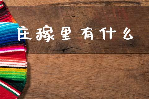 庄稼里有什么_https://wap.yjjixie.cn_保险理财_第1张