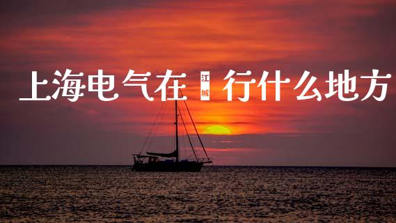 上海电气在闵行什么地方_https://wap.yjjixie.cn_商业资讯_第1张
