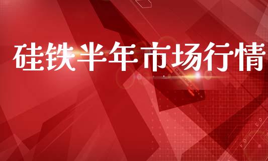硅铁半年市场行情_https://wap.yjjixie.cn_港股行情_第1张