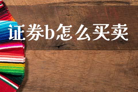 证券b怎么买卖_https://wap.yjjixie.cn_港股行情_第1张