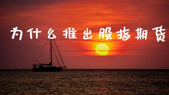 为什么推出股指期货_https://wap.yjjixie.cn_保险理财_第1张