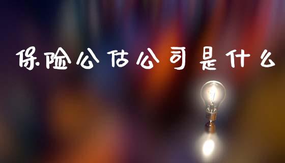 保险公估公司是什么_https://wap.yjjixie.cn_保险理财_第1张