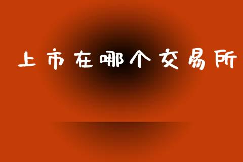上市在哪个交易所_https://wap.yjjixie.cn_证券市场_第1张