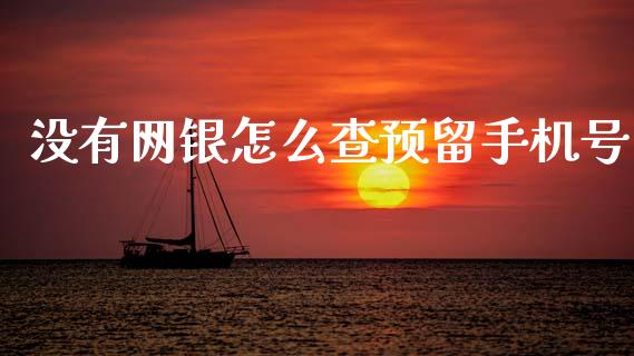 没有网银怎么查预留手机号_https://wap.yjjixie.cn_保险理财_第1张