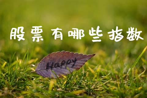 股票有哪些指数_https://wap.yjjixie.cn_商业资讯_第1张