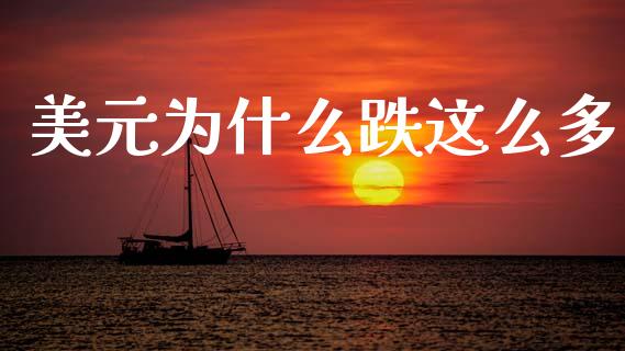 美元为什么跌这么多_https://wap.yjjixie.cn_港股行情_第1张