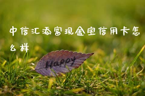 中信汇添富现金宝信用卡怎么样_https://wap.yjjixie.cn_商业资讯_第1张