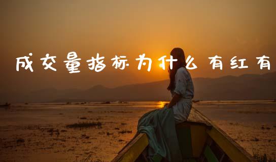 成交量指标为什么有红有_https://wap.yjjixie.cn_港股行情_第1张