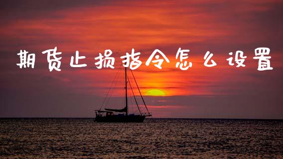 期货止损指令怎么设置_https://wap.yjjixie.cn_保险理财_第1张