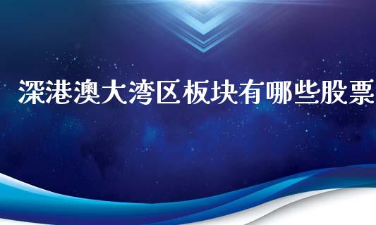 深港澳大湾区板块有哪些股票_https://wap.yjjixie.cn_保险理财_第1张
