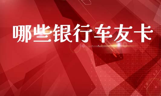 哪些银行车友卡_https://wap.yjjixie.cn_保险理财_第1张