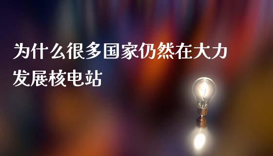 为什么很多国家仍然在大力发展核电站_https://wap.yjjixie.cn_商业资讯_第1张