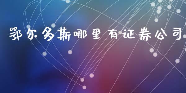 鄂尔多斯哪里有证券公司_https://wap.yjjixie.cn_商业资讯_第1张