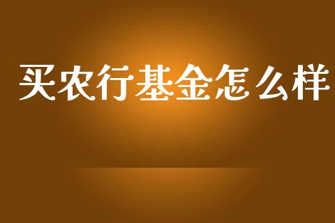 买农行基金怎么样_https://wap.yjjixie.cn_商业资讯_第1张