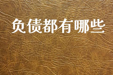 负债都有哪些_https://wap.yjjixie.cn_港股行情_第1张