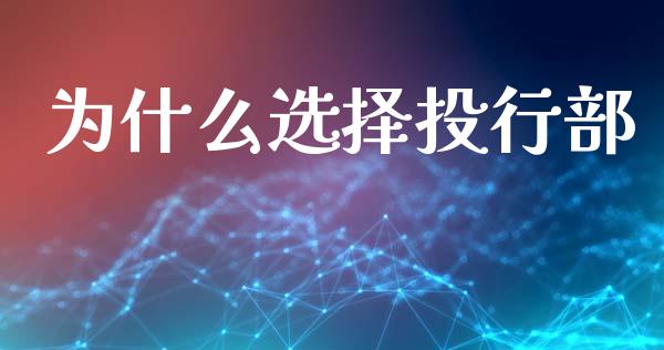 为什么选择投行部_https://wap.yjjixie.cn_保险理财_第1张