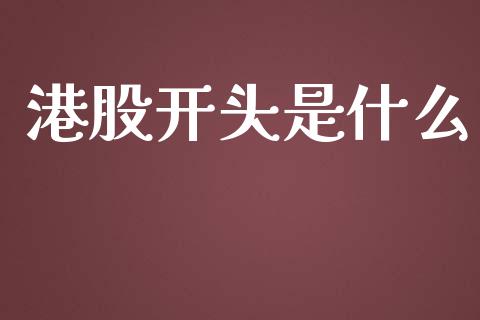 港股开头是什么_https://wap.yjjixie.cn_保险理财_第1张