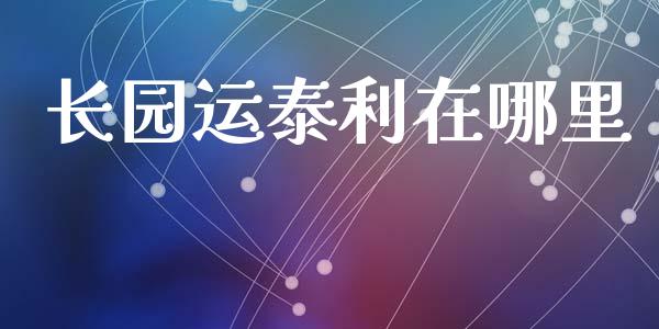 长园运泰利在哪里_https://wap.yjjixie.cn_港股行情_第1张