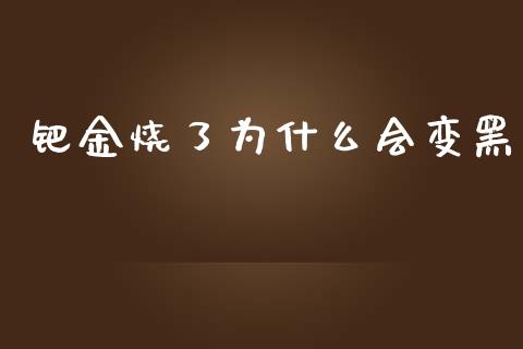 钯金烧了为什么会变黑_https://wap.yjjixie.cn_港股行情_第1张