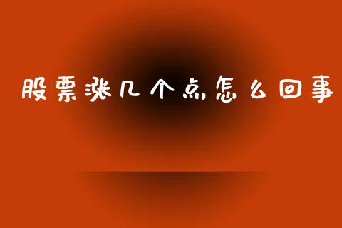 股票涨几个点怎么回事_https://wap.yjjixie.cn_商业资讯_第1张