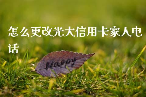怎么更改光大信用卡家人电话_https://wap.yjjixie.cn_港股行情_第1张
