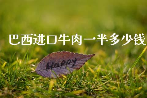 巴西进口牛肉一半多少钱_https://wap.yjjixie.cn_商业资讯_第1张