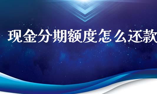 现金分期额度怎么还款_https://wap.yjjixie.cn_港股行情_第1张