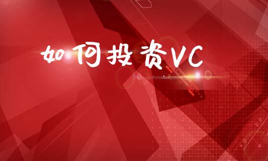 如何投资VC_https://wap.yjjixie.cn_商业资讯_第1张